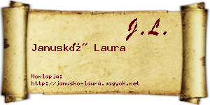 Januskó Laura névjegykártya